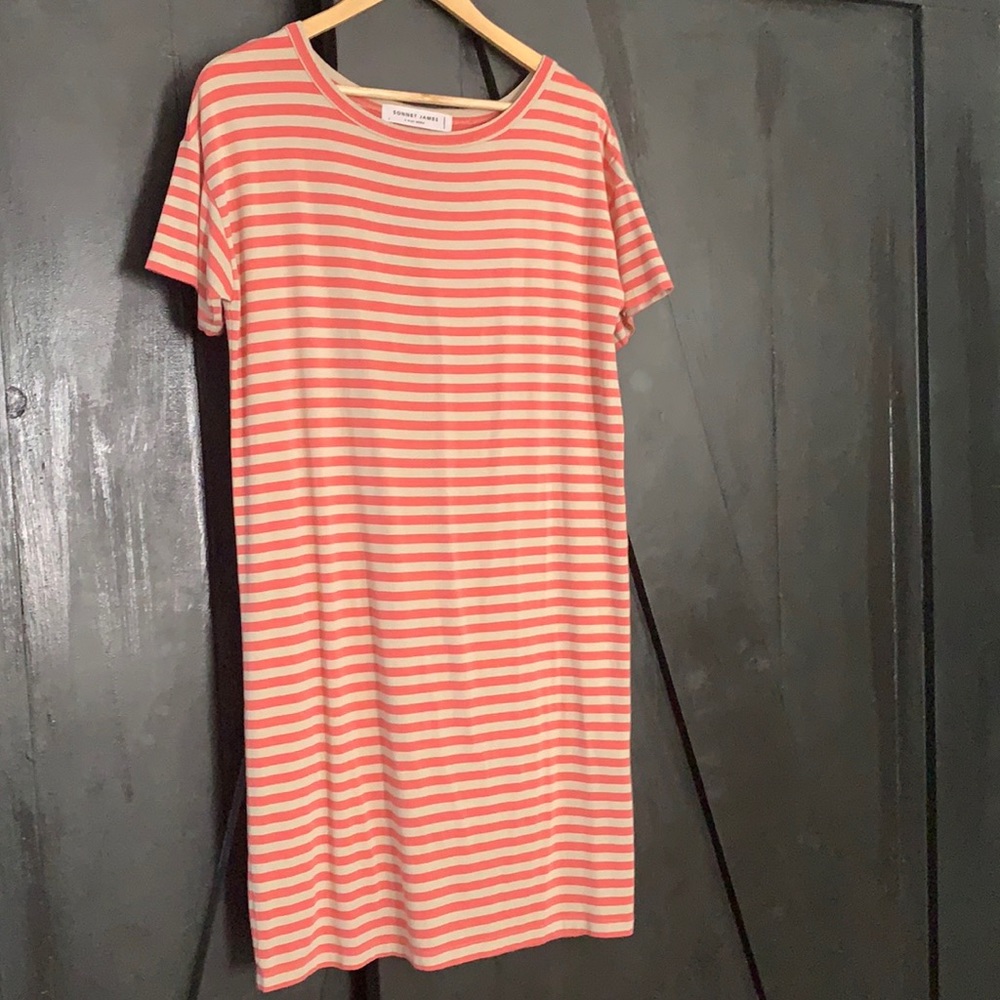 Sonnet James pink stripe dress